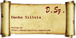 Denke Szilvia névjegykártya