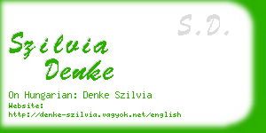 szilvia denke business card